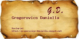 Gregorovics Daniella névjegykártya